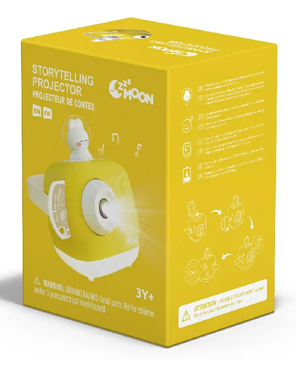 Zzz Moon Storytelling Projector – Interactive Bedtime Yellow