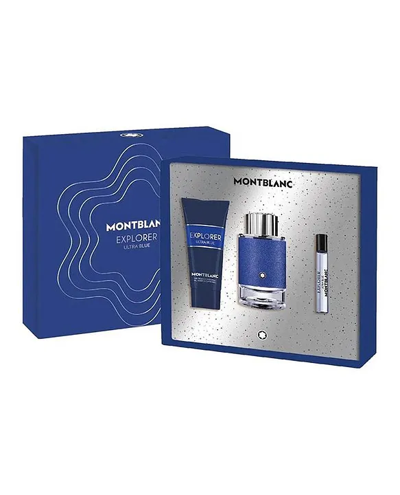 Mont Blanc Explorer Ultra Blue EDP Set For Men Sophisticated Fragrance Long Lasting Captivating 3 Pieces Online in UAE Buy at Best Price from FirstCry.ae 7c868aec08b71