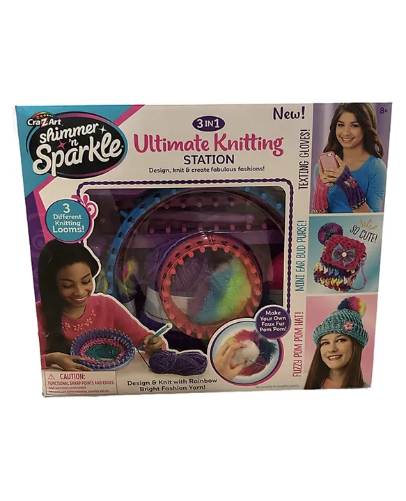 Cra-Z-Art Shimmer 'n Sparkle 5-in-1 Ultimate Knitting Station