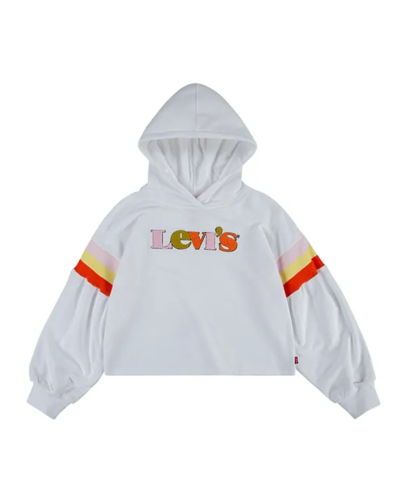 Buy Levis Rainbow Trim Cropped Hoodie White for Girls (8-10Years) Online in  Oman, Shop at  - 80951aea4b7b6
