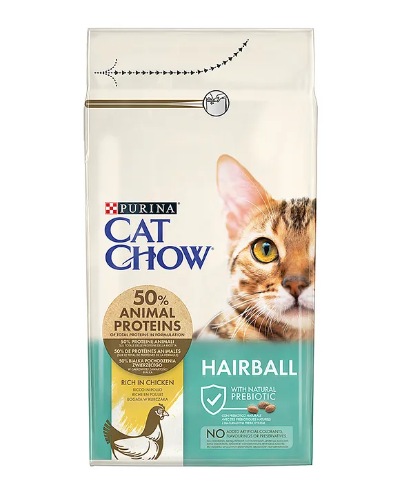 Purina Cat Chow Hairball Control Chicken Dry Cat Food 1.5kg Online