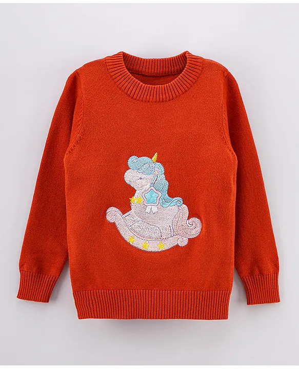 Orange shop red sweater