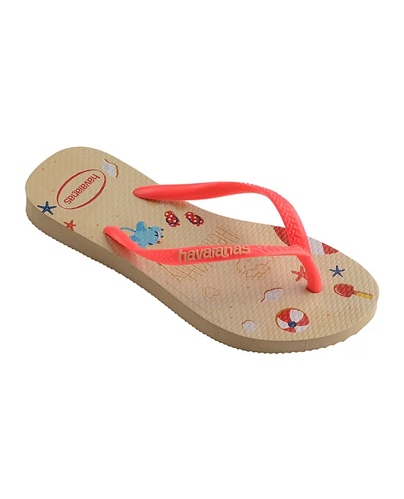 Buy Havaianas Kids Slim Hello Kitty Flip Flops Beige for Girls 7