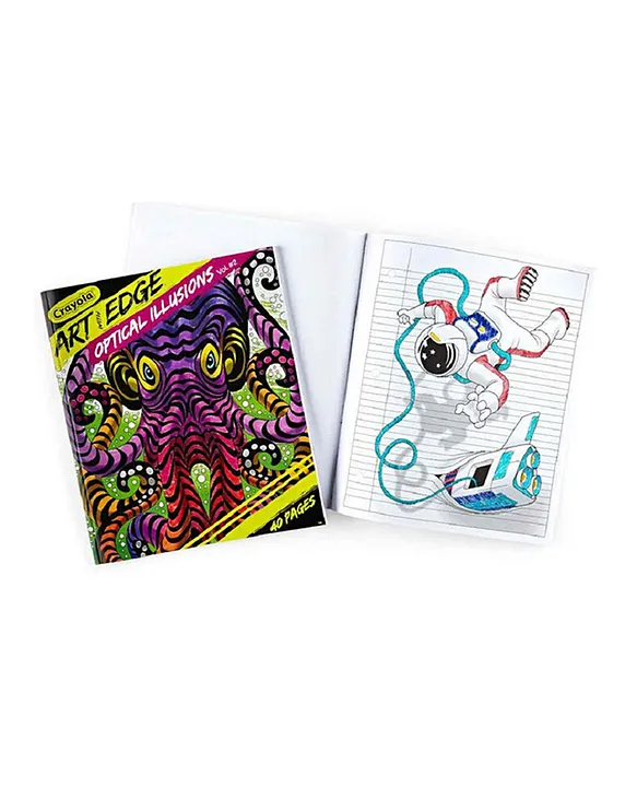 Crayola Art with Edge Optical Illusions Coloring Book, 40 Pages