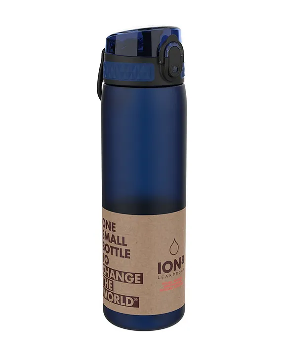 Ion8 Leak Proof Slim Water Bottle, BPA Free, Navy, 500ml 