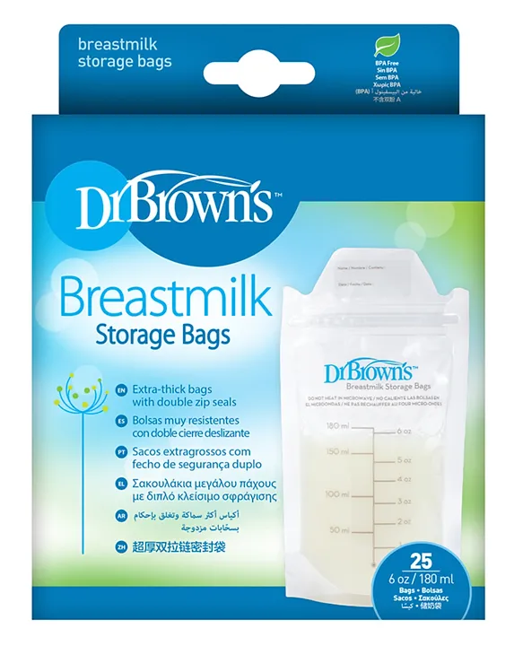 Dr. Browns Breastmilk Storage Bag Pack of 25 180 ml Each Online in Bahrain,  Buy at Best Price from  - 8f028aeeace37