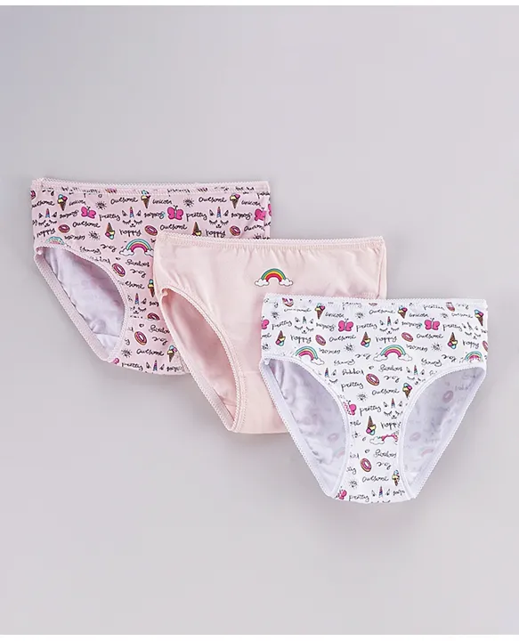 Buy Hello Kitty Print Briefs - Set of 3 Online for Girls