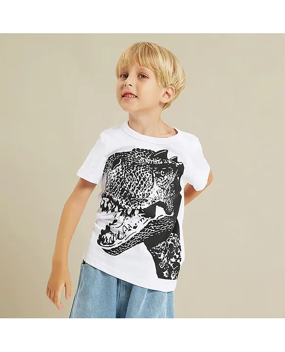 Kookie Kids Dino T Shirt White