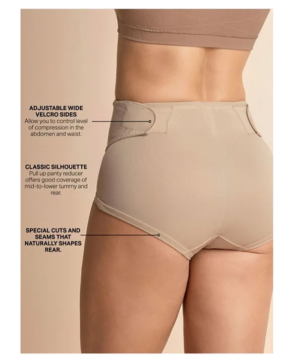 Leonisa Firm Compression Postpartum Panty with Adjustable Belly Wrap -  Compression Health