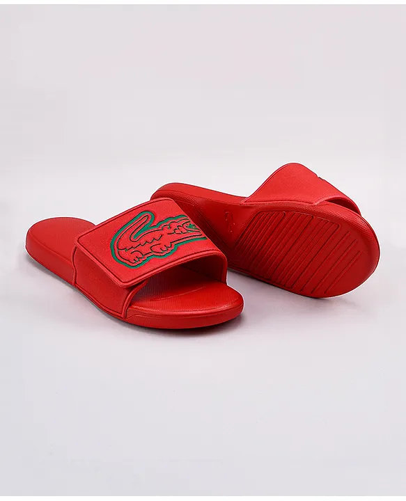 Buy Lacoste Slippers Red for Boys 10 11Years Online Shop at FirstCry.ae 9846bae6c2a95