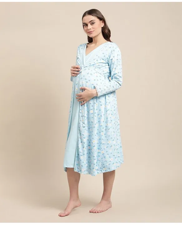 Buy Gownie Nicole (Size 12-20)- Baby Be Mine Maternity - Hospital Gown for  Labour, Delivery & Birth - Hospital Bag Must Have/ Fantastic Baby Shower  Gift - Blue Online at desertcartINDIA