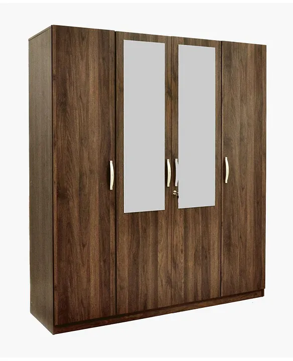 4 door deals wardrobe with mirror