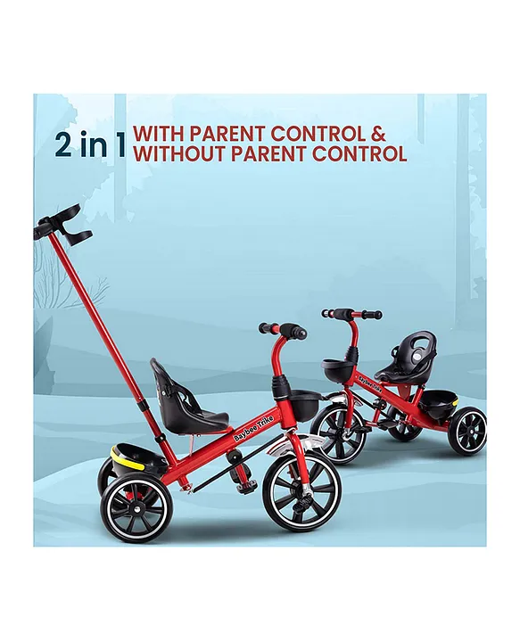 BAYBEE Hero Smart Kids Tricycle Red Comfortable Secure 25 Years Shock Absorbent Wheels Parent Handle Easy Assemble Online in UAE Buy at Best Price from FirstCry.ae a0cd9ae769229