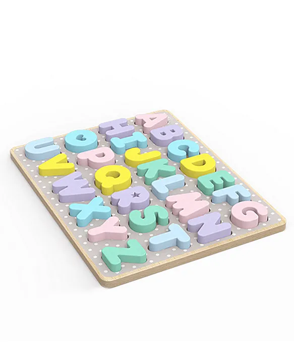 Mwsj Alphabet Wooden Puzzle Multicolor Online Bahrain Buy Puzzle Games Toys For 18months 3years At Firstcry Bh A1e5bae7eaca2