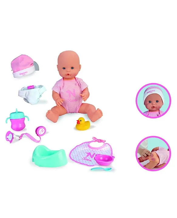 Nenuco Sara - Soft Baby Doll with 11 Real Life Functions, Bottle, 9 Baby  Accessories, 16 Doll : Juguetes y Juegos 