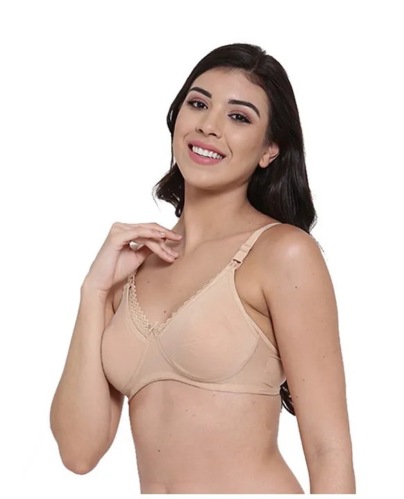 Buy Online Organic Cotton Antimicrobial Soft Laced Bra - Inner