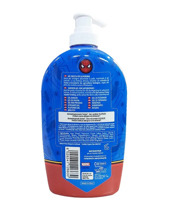 Naturaverde Kids Spider Man Shower Gel - Spiderman Shower Gel for