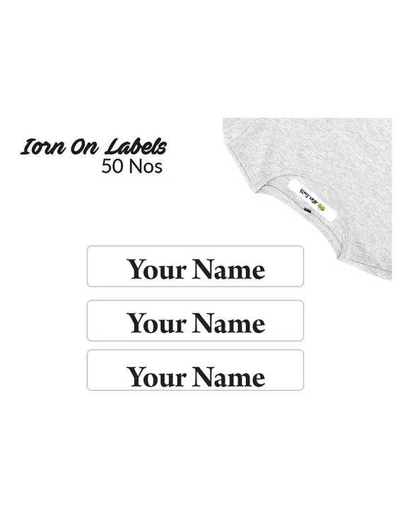 Ajooba Personalised Name Iron On Clothing Labels for Kids ICL 3005 Pack of  50 Online in UAE, Buy at Best Price from  - b7d0fae08af93