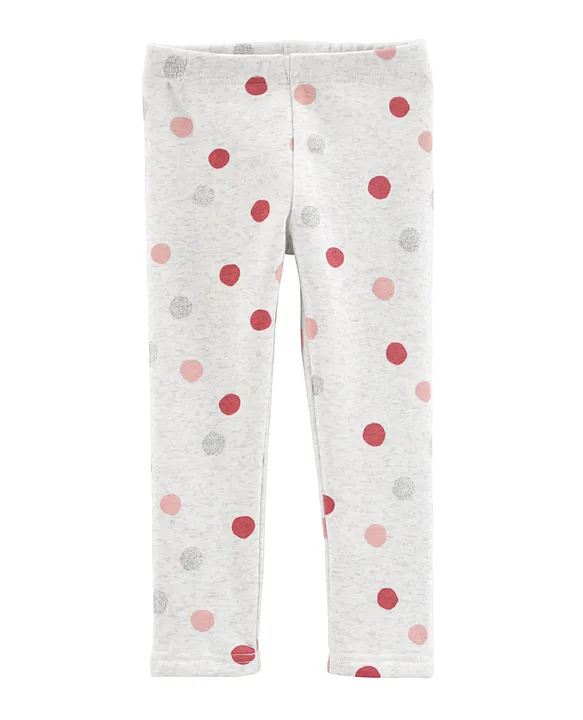 Buy Carters Polka Dot Cozy Leggings Heather for Girls 1 2Years Online in Oman Shop at FirstCry.om b85a6ae27dc55