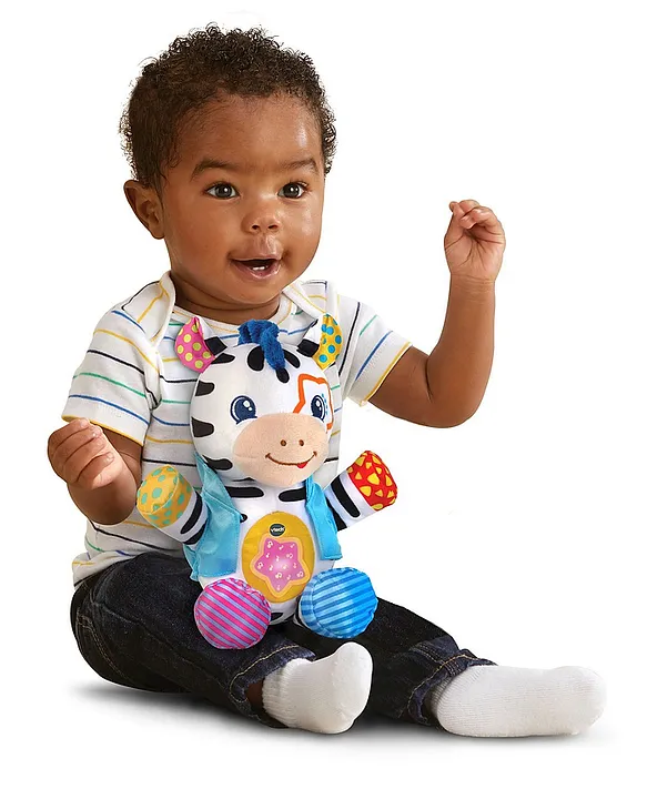 Vtech Lights Stripes Zebra Plush Musical Toy for Babies Tactile Stimulation Colorful Interactive 0m 20x11x28cm Demo Batteries Included Online Oman Buy Musical Toys for 0Month 3Years at FirstCry.om bd0...