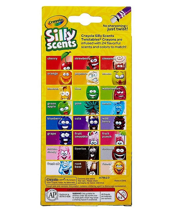 Silly Scents Twistable Crayons, 24 count, Mardel