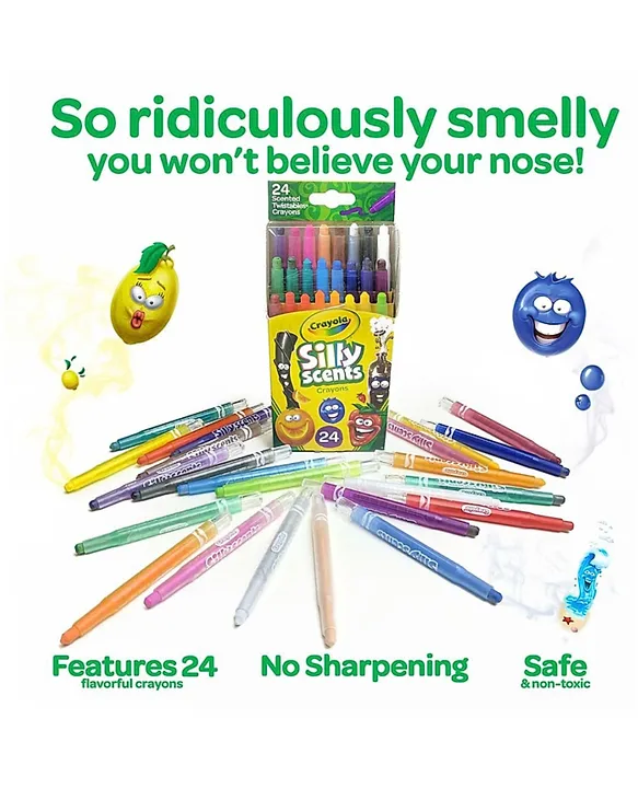 Crayola 529624 Silly Scents Twistables Scented Crayons 24Box - No.1 Branded  Toys Store on lowest price 100% original toys