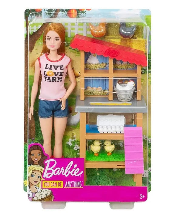 Barbie Careers Chicken Farmer Doll & Chicken Coop Playset 33 cm