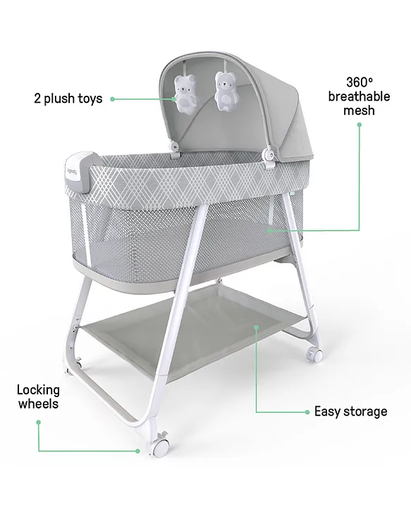 Bassinet with shop storage underneath