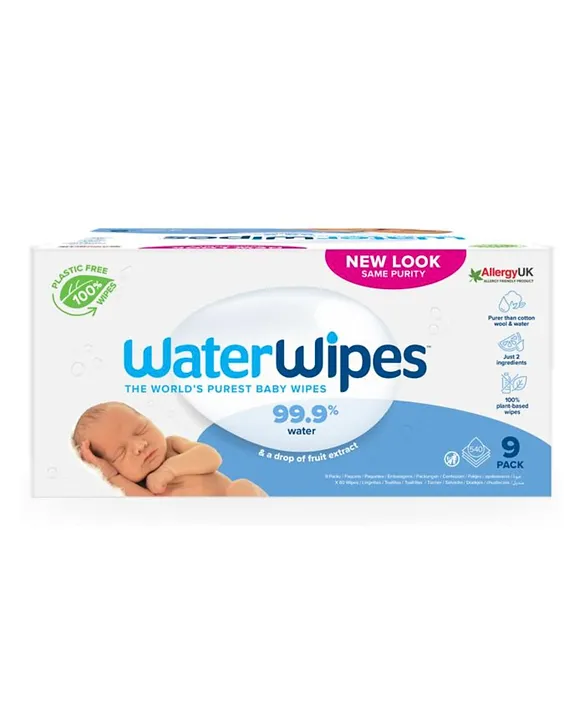 WaterWipes Original Plastic Free 99.9% Water Based Wet Wipes Pack