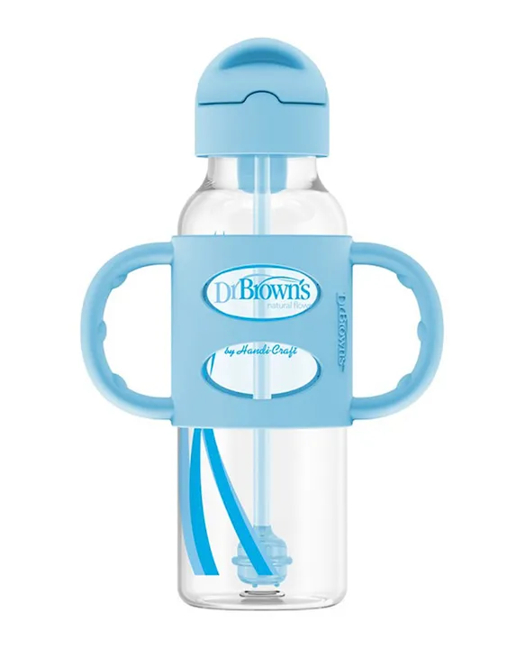 Dr. Browns Sippy Straw Bottle with Silicone Handles Blue 250mL Online in  UAE, Buy at Best Price from  - cbaacaeaf0499