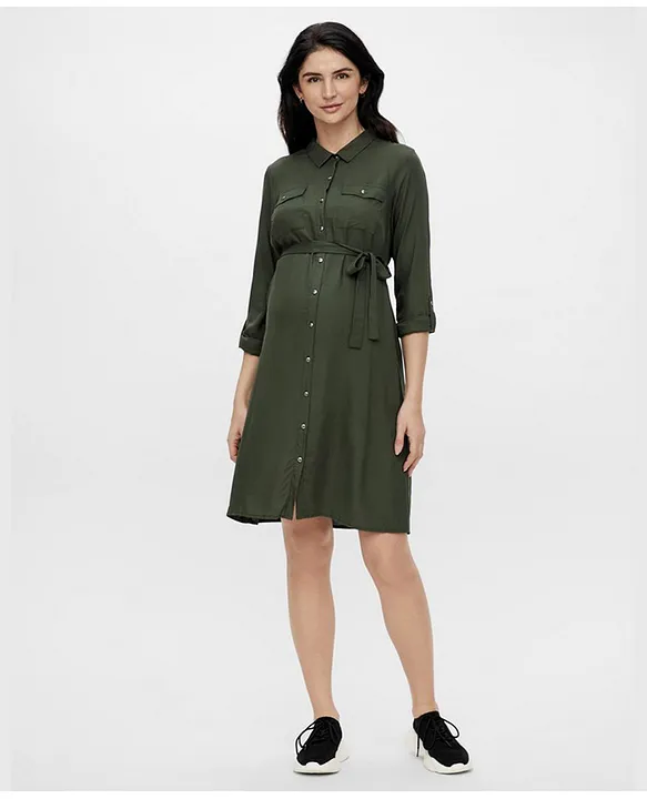 Maternity-dress, Dark Green