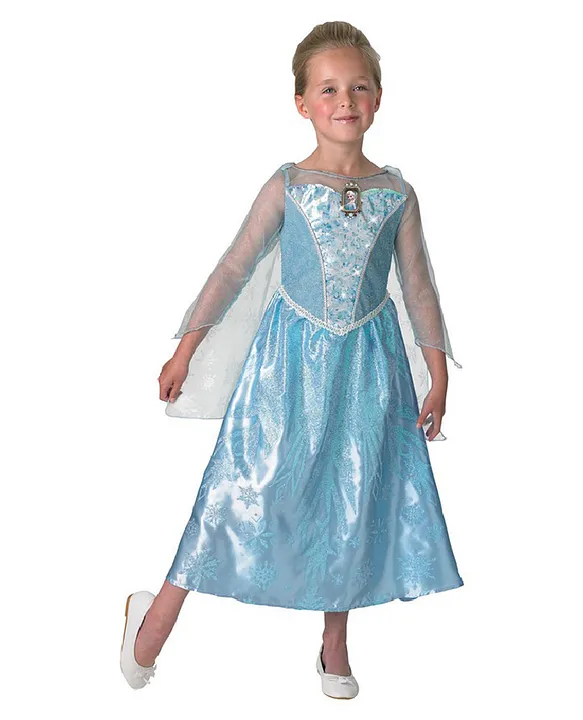 Buy Rubies Disney Frozen Elsa Musical Light Up Costume Blue for Girls 7 8Years Online in UAE Shop at FirstCry.ae cca16aebf0043