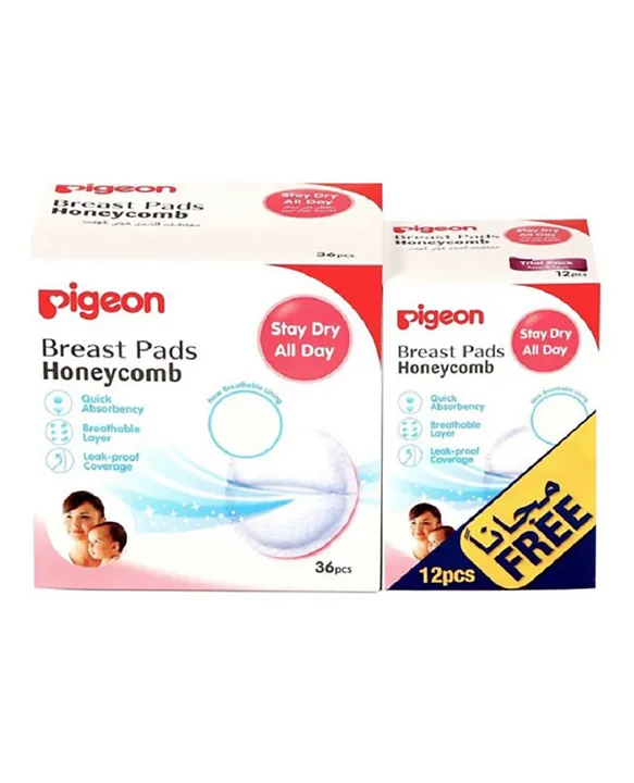 Pigeon Disposable Breast Pads Honeycomb - 12 Pieces