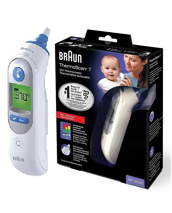 Braun Thermoscan 7 6520 Ear Thermometer White Brand New Open Box