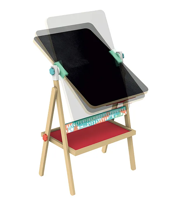 Hape Standing Flip Flat 2 Sided Folding Easel with Blackboard and Whiteboard