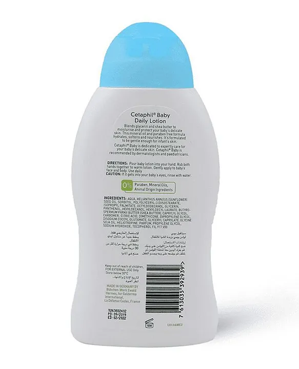 Cetaphil baby hot sale lotion ingredients