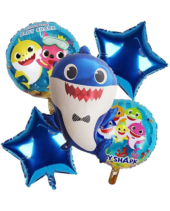 Highlands Pack of 5 Blue Baby Shark Balloon Decorations for Baby Shark  Theme Birthday 18 Inches Online in UAE, Buy at Best Price from   - ed1edaeca3037