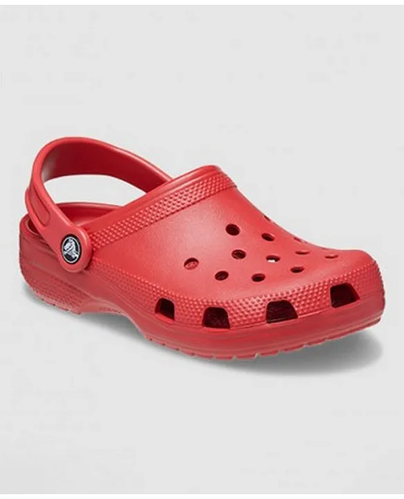 Red on sale fur crocs