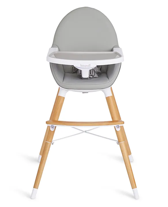 Koodi Duo Wooden Highchair Grey, Best Wooden High Chair For Baby