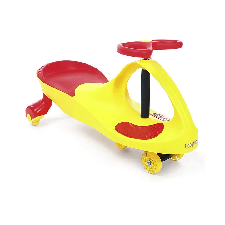 red and yellow ride in car