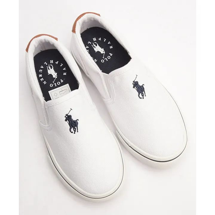 white polo slip on shoes