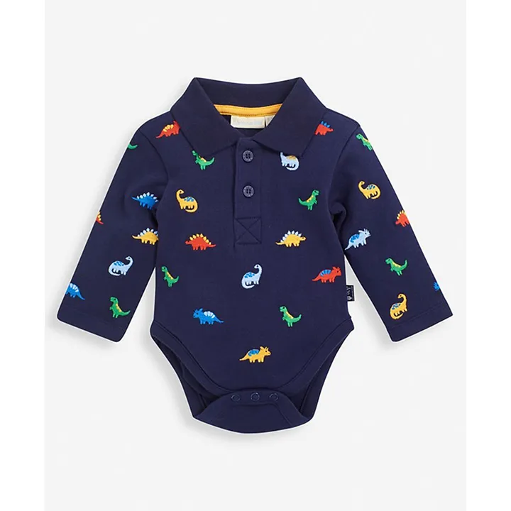 Buy Jojo Maman Bebe Dino Embroidered Polo Body Navy Blue For Boys 0 3months Online In Oman Shop At Firstcry Om 36dae6716