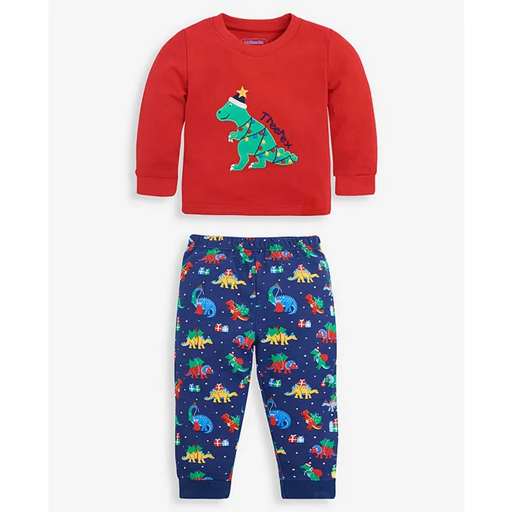 Buy Jojo Maman Bebe Dinosaur Jersey Applique Pyjamas Navy For Boys 12 18months Online In Oman Shop At Firstcry Om 556e6ae2f70e3