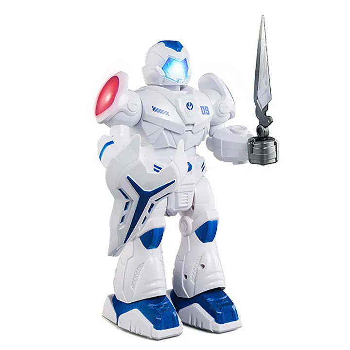 little blue robot toy