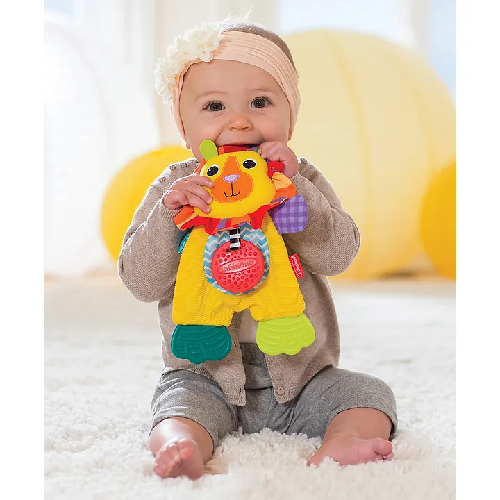 infantino cuddly teether lion