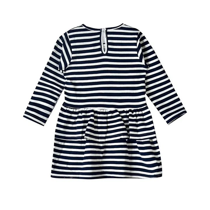 Buy Flower Girl Girls Knit Full Sleeve Frock Navy And White For Girls 7 8years Online In Uae Shop At Firstcry Ae 2d6aedd0992