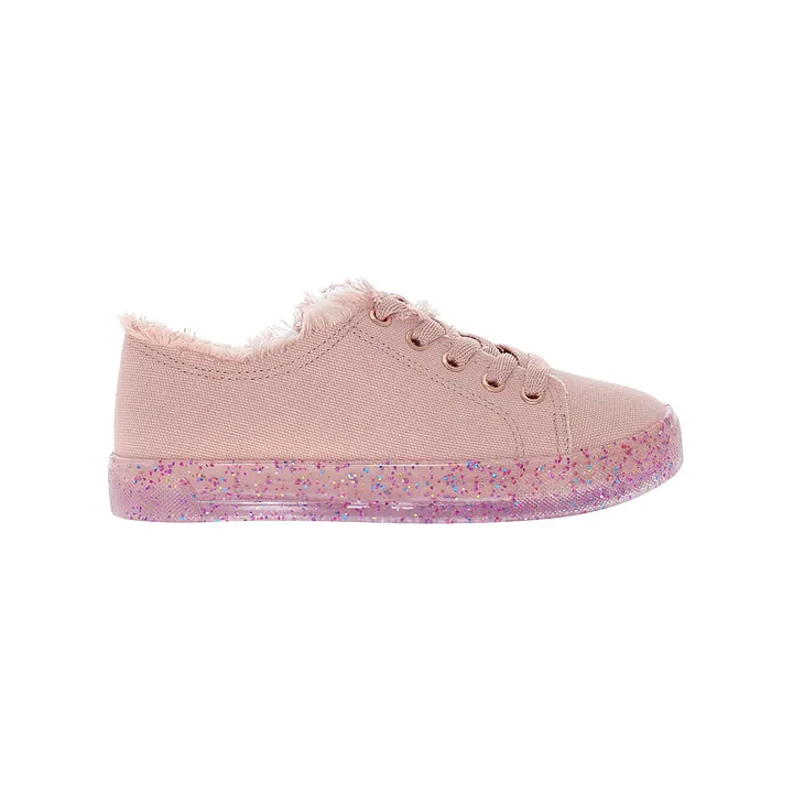 pink canvas shoes