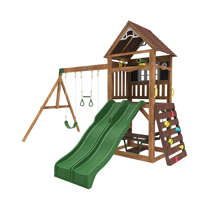 kidkraft newport wooden swing set