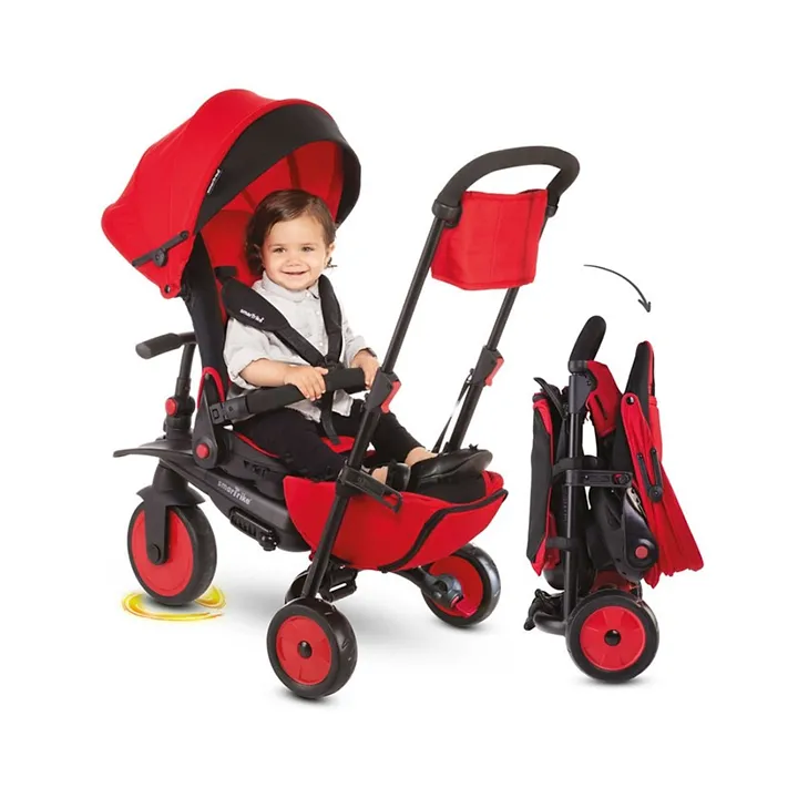 smartrike smartfold 700 folding baby tricycle red