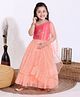 babyhug one shoulder frock rose applique